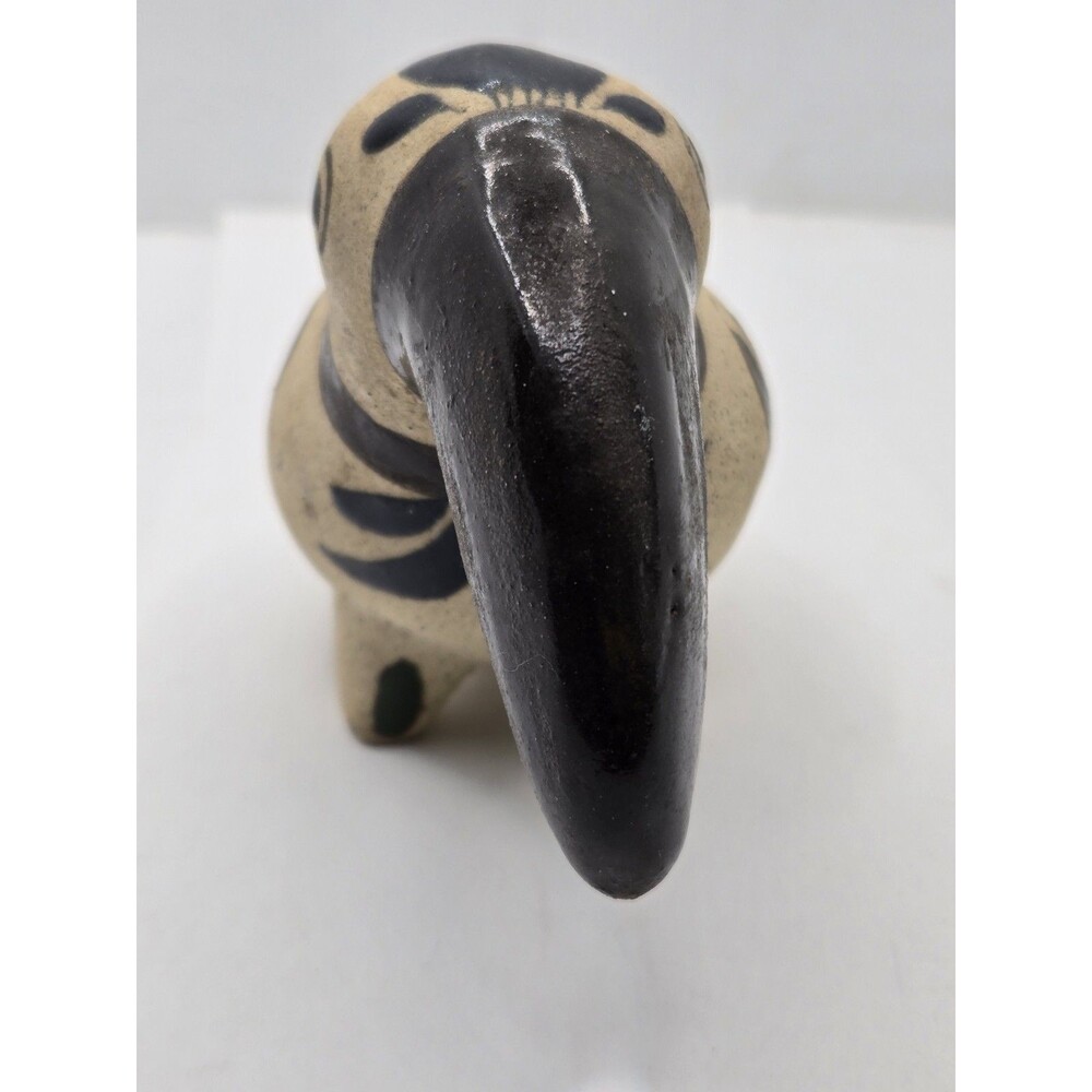 Vintage Tonala Mexican Folk Art Pottery Toucan Bird Hand Painted Figurine - Picture 4 of 13